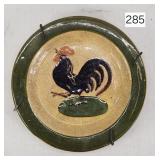 Czechoslovakia Art Pottery Rooster Plate - 5'