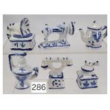 Delft China Doll House Pcs. - Lot of 6