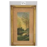 Countryside Landscape Framed Lithograph 10'x17'