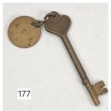 Brass Key & Tag - 4.5'