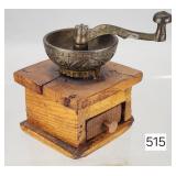 Vintage Cast & Wood Childs Box Coffee Mill