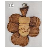 World's Fair 1934 Wood Acorn Wall Match Safe - 5'