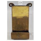Early Brass Wall Match Safe - 6.25'
