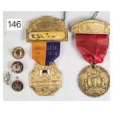 1920s MOVPER Delegate Badges & Masonic Pins