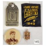 Early Frat & Sorirty Pins, etc.