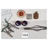Early Safety First Button, Pocket Watch Keys, etc.