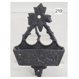 Early Cast Grape & Leaf Wall Match Safe - 5.5'