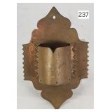 Brass/Copper Wall Match Safe - 7.75'