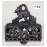 Running Deer Cast Wall Match Safe - 3.5'