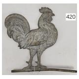 Tin Embossed Rooster Weathervane Directional