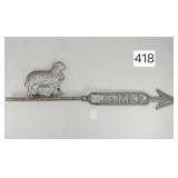 Tine Embossed Sheep Weatervane Directional