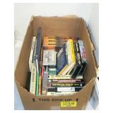BOX OF BOOKS AND VHS TAPES BOX OF BOOKS AND VHS TAPES