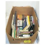 BOX OF BOOKS AND VHS TAPES