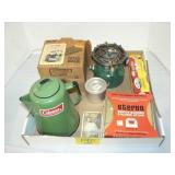 COLEMAN ENAMELWARE COFFEE POT, COLEMAN SINGLE COLEMAN ENAMELWARE COFFEE POT, COLEMAN SINGLE