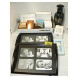 2 PHOTO TRAYS, NEW GIFTY ITEMS: FLASHLIGHT, 2 PHOTO TRAYS, NEW GIFTY ITEMS: FLASHLIGHT,