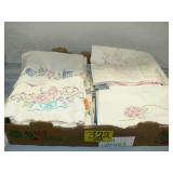 FLAT OF EMBROIDERED PILLOWCASES