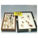 2 DISPLAY CASES WITH ARROWHEADS 2 DISPLAY CASES WITH ARROWHEADS