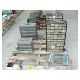 PALLET WITH 4 PARTS ORGANIZERS AND CONTENTS, BOOT PALLET WITH 4 PARTS ORGANIZERS AND CONTENTS, BOOT