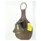 BELL ON LEATHER WALL HANGER BELL ON LEATHER WALL HANGER