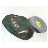 GERMAN HAT WITH PINS, OLD HAT GERMAN HAT WITH PINS, OLD HAT
