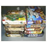 2 STACKS OF GAMES (STAR WARS, LORD OGF THE RINGS,