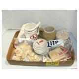 FLAT WITH BEER COLLECTIBLES, ORANGE DRINK FLAT WITH BEER COLLECTIBLES, ORANGE DRINK