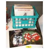 CRATE FULL OF LPs INCLUDING FOREIGNER & BAD CRATE FULL OF LPs INCLUDING FOREIGNER & BAD
