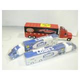 COKE TRACTOR TRAILER, 2 LOWE'S TRACTOR TRAILERS COKE TRACTOR TRAILER, 2 LOWE'S TRACTOR TRAILERS