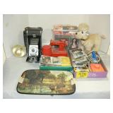 POLAROID LAND CAMERA, PENNEY'S TOY SEWING POLAROID LAND CAMERA, PENNEY'S TOY SEWING
