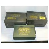 3 METAL AMMO BOXES