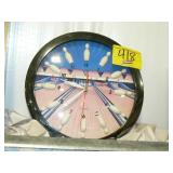 QUARTZ BOWLING WALL CLOCK