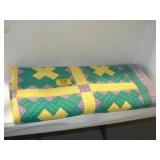 PURPLE/YELLOW/GREEN QUILT PURPLE/YELLOW/GREEN QUILT