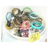 TRAY WITH COSTUME JEWELRY TRAY WITH COSTUME JEWELRY