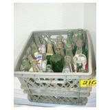 CRATE OF VINTAGE SODA BOTTLES