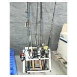 GROUP OF RODS AND REELS WITH ROD HOLDER GROUP OF RODS AND REELS WITH ROD HOLDER