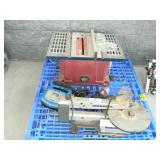 PALLET WITH DREMEL SCROLL SAW, CHICAGO TABLE SAW, PALLET WITH DREMEL SCROLL SAW, CHICAGO TABLE SAW,
