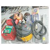 PALLET WITH SHOP VAC, MOTOR OIL, GAS CANS, PALLET WITH SHOP VAC, MOTOR OIL, GAS CANS,