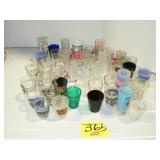 LARGE GROUP OF SHOT GLASSES LARGE GROUP OF SHOT GLASSES
