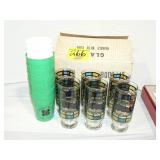 SET OF 6 STAG GLASSES WITH BOX, PLASTIC