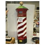 48" TALL CAST METAL NORTH POLE MAILBOX