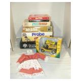 GAMES, CRAYOLA CAR BANK, MRS. CLAUS OUTFIT FOR