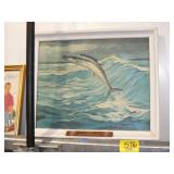 W. GOADBY LAWRENCE FISH PAINTING (SEAGRAM'S W. GOADBY LAWRENCE FISH PAINTING (SEAGRAM'S