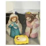 BLOW MOLD MARY/JOSEPH, AND THE BABE LYING IN A BLOW MOLD MARY/JOSEPH, AND THE BABE LYING IN A