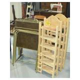 2 BEANIE BABY BUNK BEDS, TV TRAYS 2 BEANIE BABY BUNK BEDS, TV TRAYS