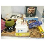 WARM-O-TRAY, NEW ELECTRIC WOK, BRASS CANDLE WARM-O-TRAY, NEW ELECTRIC WOK, BRASS CANDLE
