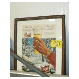 FRAMED SCHLITZ ADVERTISING