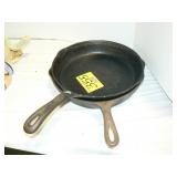 WAGNER CAST IRON SKILLET, UNMARKED CAST IRON WAGNER CAST IRON SKILLET, UNMARKED CAST IRON