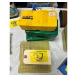 (2) RCBS AMMO CASES, (1) VOX PARTIAL 44 MAG