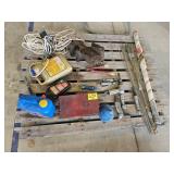 VISE, AIR TOOLS, PULLEY, WELDING/BRAISING RODS?