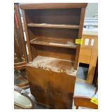 64' TALL WOODEN ROLLING KITCHEN CUPBOARD